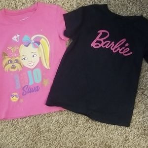 Girls 4T T-Shirts Jojo Siwa & Barbie